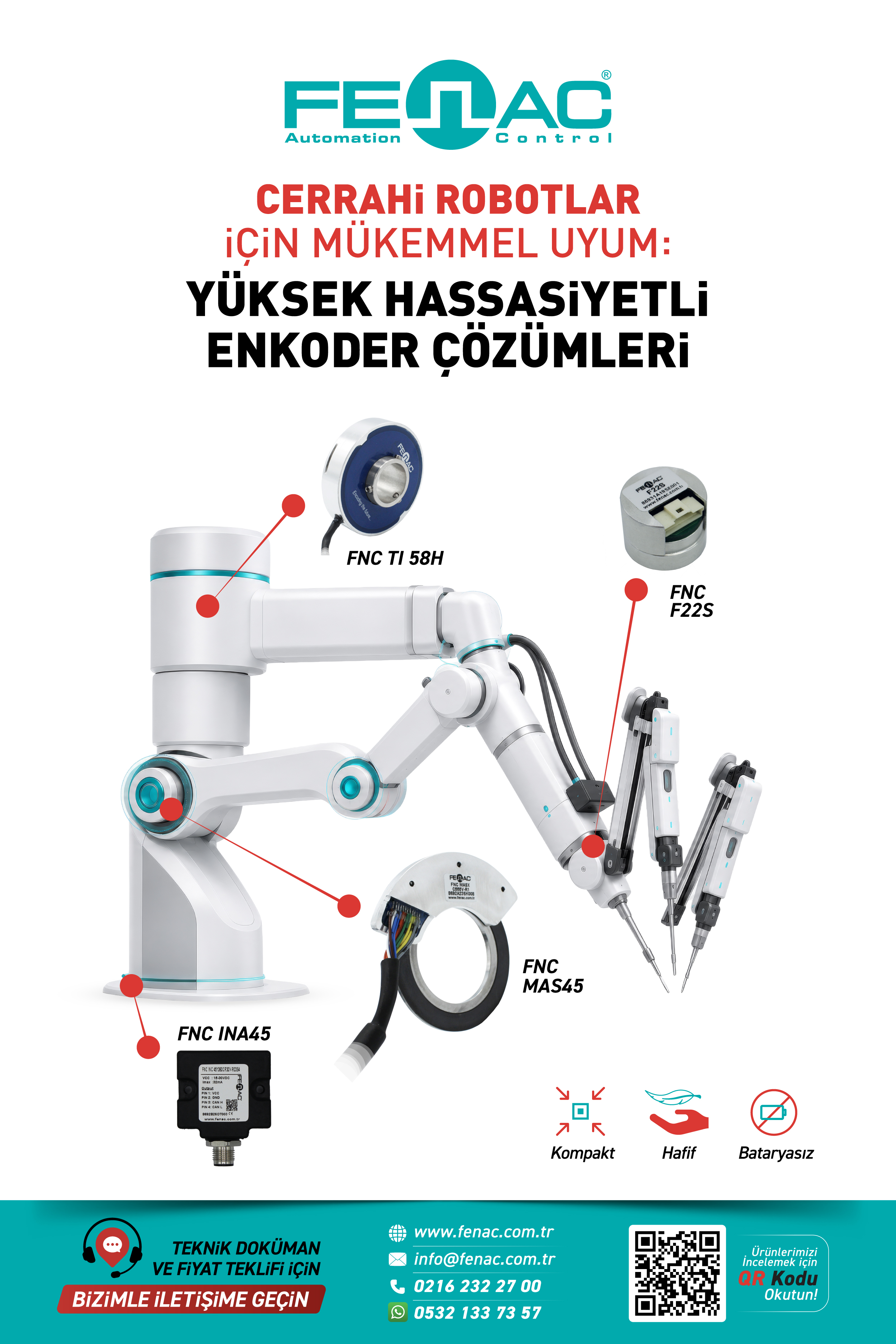 Cerrahi Robotlar İçin Yüksek Hassasiyetli Fenac Enkoder Çözümleri